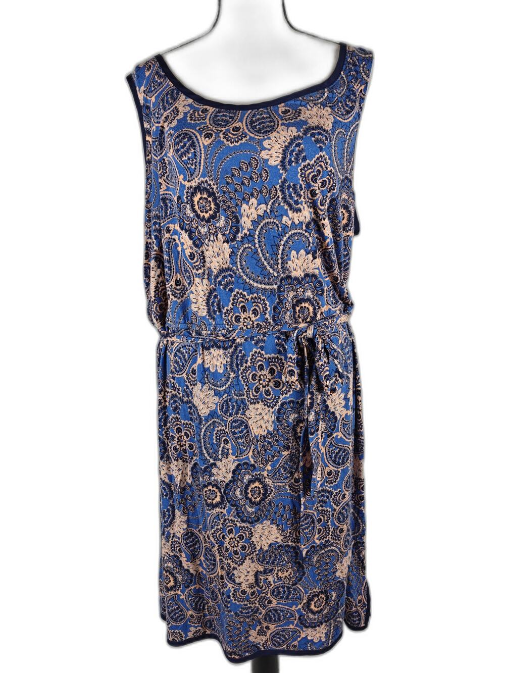 Women’s a.n.a. Sleeveless Midi Dress Blue Paisley Size 1X